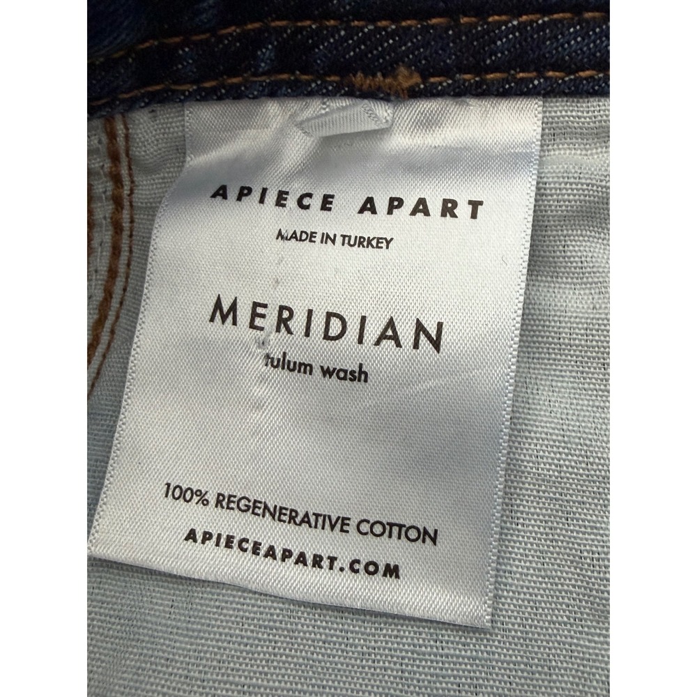 Apiece Apart Meridian Jean Tulum Wash High Rise Wide Leg Denim Size 28 NWT - Picture 5 of 8